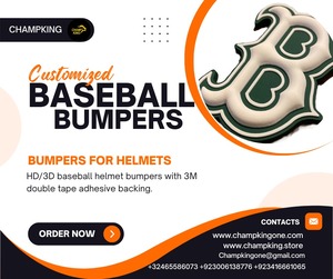 Pare-chocs de casque de baseball personnalisés avec adhésif 3M 2D 3D double bande pour les logos des équipes - Product Image 6