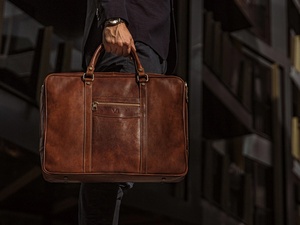 Sacoche pour ordinateur portable 17 pouces en cuir pleine fleur Premium Handmade Messenger Vintage Briefcase Portfolio Gift Large Computer LPG-0129 - Product Image 6