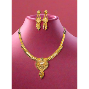 พร้อมส่งชุดต่างหูสร้อยคอชุบทอง22K ชุดเครื่องประดับชุดสร้อยคอต่างหู - Product Image 1