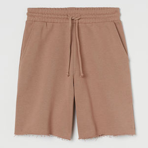 Vente en gros de vêtements d'entraînement d'été en coton respirant jogging tricoté uni fitness design short de bain motif bouton de ceinture - Product Image 5