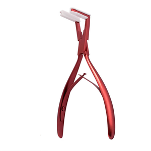 Pince à extensions de cheveux argentée avec revêtement scintillant, outil de scellage à mâchoires plates avec coussinets en silicone pour une fixation sécurisée, utilisation en salon - Product Image 4