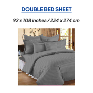 350 Tc Hotel Bed Linen Bedsheet Pure Cotton Striped - Product Image 5