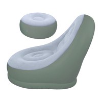 Ensemble de meubles de salon gonflables en PVC floqué, chaise longue, pouf, ottoman, canapé sectionnel pour extérieur et camping, modèle élégant