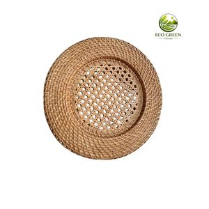 Bohemian Rattan <b>Placemats</b> <b>Round</b> Woven Table Mats Handmade Flower Shape Natural Cane Heat Resistant Trivets Dining Table Weddings - Product Image 2