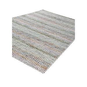 พรมลายเรขาคณิตสีเทาและสีดำ Abrash Adwv-13047 ผลิตจากผ้าวูลวิสโคสแบบทอเรียบ สำหรับบ้าน วัยรุ่น สำนักงาน-สำหรับห้องนั่งเล่น ห้องโถง ห้องต่างๆ - Product Image 2