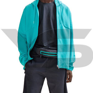 Sweats à capuche à fermeture éclair 100% coton lourd de luxe pour hommes, impression bouffante, logo personnalisé, livraison rapide, vêtements de rue pour l'hiver - Product Image 4