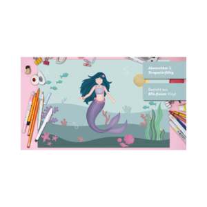 Alfombrilla de Escritorio Estilo Sirena, Adorable Diseño de Mundo Submarino - Product Image 4