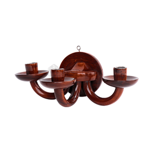 Portavelas de madera para montar en la pared, portavelas rústico de madera para velas, portavelas decorativo de madera hecho a mano - Product Image 5