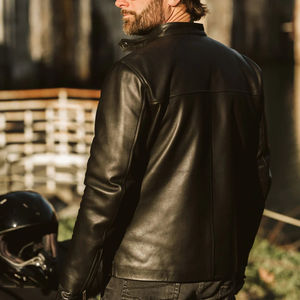 Chaqueta de cuero de moto de hombre de alta calidad más vendida hecha a medida impermeable y resistente al viento nueva llegada al por mayor - Product Image 6