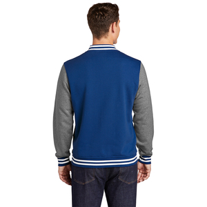 Men's Casual Varsity Wool Jacket Crew Neck Long Sleeve Baseball Design With Button Down 100% Wool Winter Season Comfort Jacket - Product Image 5