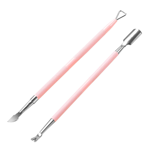 Empujador de Cutículas Reutilizable de Doble Extremo de Acero Inoxidable Duradero para Uñas y Arte de Uñas con Diseño Ergonómico - Product Image 1