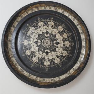 Iron <b>Crystal</b> Shell Charger Plate with Modern Art Antique Design Lightweight Perfect for Coastal/Beach Wedding Tables - Product Image 1