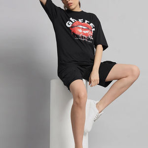 Ensemble deux pièces été femmes chemises à manches courtes et shorts ensembles jumeaux pour femmes respirant contraste couleur Shorts & T-Shirt ensemble - Product Image 3