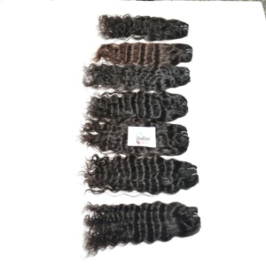 100% Extensions de cheveux Remy alignés avec cuticules vierges brutes non transformées Cheveux humains indiens avec faisceaux lâches à ondes profondes - Product Image 6