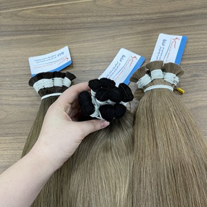 Mélange de couleurs en vrac cheveux raides remy, faisceaux de cheveux humains en vrac, extension de cheveux humains remy vietnam en vrac - Product Image 5