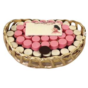 Bol de service à chocolat fait main en métal argenté vintage bol de service doux écologique pour servir des bonbons au chocolat autres bonbons - Product Image 4