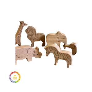 Juguetes de animales de madera seguros y educativos de alta calidad para niños no tóxicos y para estudio - Product Image 5
