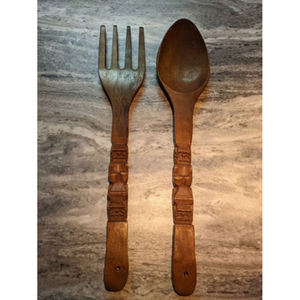 Set of 2 Flatware Handmade Wooden Cutlery Set Perfect for Fast Food and Wedding Special Occasion Tableware in India by ACMi - Product Image 1