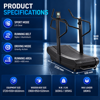 Tapis de course incurvé BN à fonctionnement silencieux, absorption des chocs, auto-alimenté, pour la maison, la salle de sport et le studio de fitness