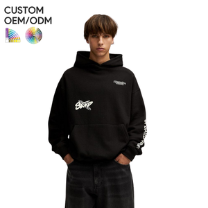 Sudadera con Capucha Extra Grande para Hombre, Estilo Urbano, OEM ODM, Personalizable, Impermeable, Ecológica, de Algodón, Poliéster y Felpa - Product Image 1