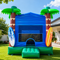 Château gonflable tropical en forme de palmier, château gonflable commercial pour enfants, structure gonflable pour fêtes en extérieur à louer