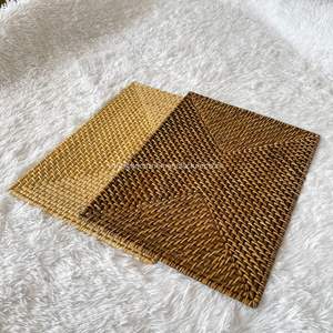 <b>Woven</b> Rectangular Rattan <b>Placemats</b>, Straw Serving <b>Placemats</b>, Boho Table Decor From Manufacturer - Product Image 3