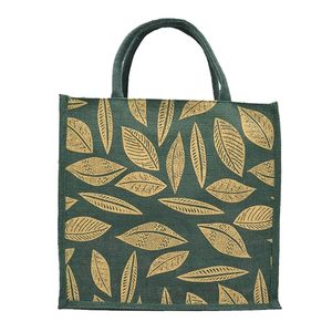 Fourre-tout de plage en toile imprimé personnalisé Sac de jute écologique et résistant réutilisable avec logo personnalisé pour cadeau ou shopping - Product Image 6