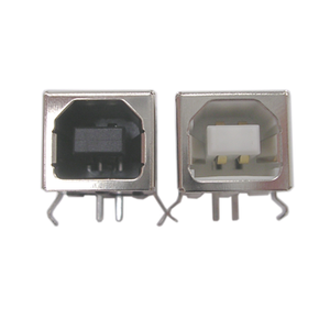 Connecteur USB 2.0 Type B Femelle à Souder, Montage Vertical de Haute Qualité, Contacts en Laiton Étamé, Ignifuge UL94V-0 - Product Image 1