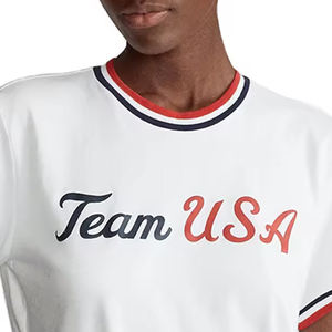 OEM Design personnalisé T-shirt d'été de couleur unie pour femmes séchage rapide respirant col rond tenue décontracté bas quantité minimale de commande fabriqué en usine - Product Image 5