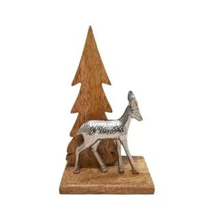 Alta calidad hecho a mano Mango madera árbol de Navidad decoraciones Metal adornos navideños para decoración festiva - Product Image 6