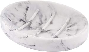 Colección de Calidad: Jabonera Redonda Autoadhesiva de Mármol Natural Blanco Puro para Baño - Product Image 4