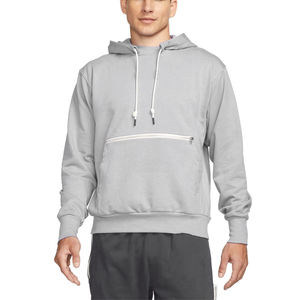 เสื้อฮู้ดดี้ผู้ชายแบบสวมหัว มีกระเป๋าซิปด้านหน้า ผลิตโดยผู้ผลิต OEM - Product Image 6