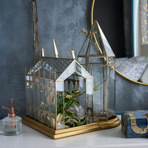 Modern Geometric <b>Glass</b> Terrarium Planter with Black Metal Frame Decorative Crystal <b>Vase</b> for Cactus Plants for Home Wedding Decor - Product Image 6