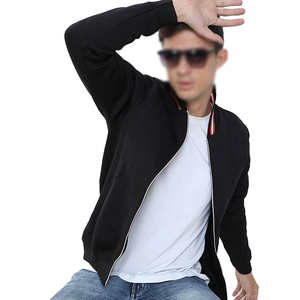 เสื้อแจ็คเก็ตผ้าแคนวาสผู้ชาย Ouna Designer รุ่นซิปแบบเรซซิ่ง บอมเบอร์ สไตล์วินด์เบรกเกอร์ แต่งลายปะติด คอเสื้อแบบวาร์ซิตี้ สีซีดแบบซันเฟด - Product Image 5