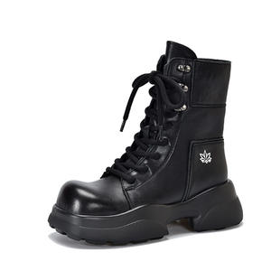 รองเท้าบูทส้นหนาแบบสวมสบายสำหรับผู้หญิง รองเท้าบูทส้นเตารีดสูงระดับเข่า สไตล์เอสพาดริลล์ รองเท้าบูทลำลองสำหรับผู้หญิงใส่ในฤดูร้อน - Product Image 5