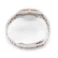 Reloj de Cuarzo de Lujo con Moissanita, Esfera de Cristal, Caja Octogonal, Movimiento ETA, Correa de Acero Inoxidable Iceout, Edición Limitada 20mm