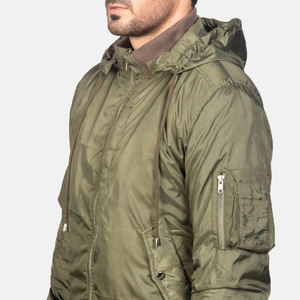Blouson aviateur en laine de haute qualité pour hommes Veste de baseball d'hiver en satin coupe-vent en tissu Stand Stylish Street pour l'extérieur - Product Image 6