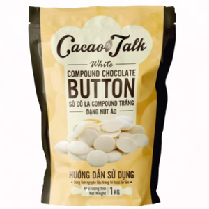 Vente en gros de chocolat OEM HALAL cacao bouton de chocolat composé blanc cacao 1KG 5KG 10KG boulangerie snacks bonbons bon prix - Product Image 1