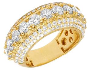 Personalizado VVS Moissanite Diamond S925 Anillo de plata esterlina Hip Hop Iced Out Band para hombres - Product Image 1