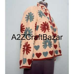 Chaqueta Cotrise A2ZCraftBazar, Bordado Vintage, Cuello Mao, Corte Regular, Transpirable, Ecológica, Secado Rápido, Algodón de Otoño - Product Image 5