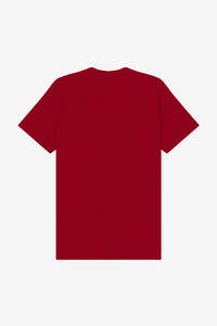 T-shirt à col rond pour homme en coton jersey simple rouge bordeaux à manches courtes, vêtement décontracté pour la production de marque, directement de l'usine - Product Image 5