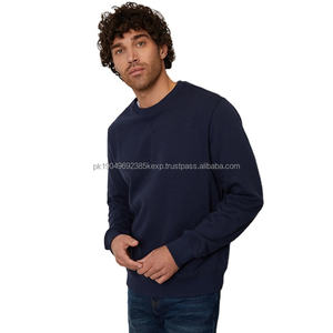 Sweat-shirt à col rond 100% coton de qualité supérieure pour homme Taille unisexe Poignets côtelés Ourlet solide OEM Hiver Marine - Product Image 3