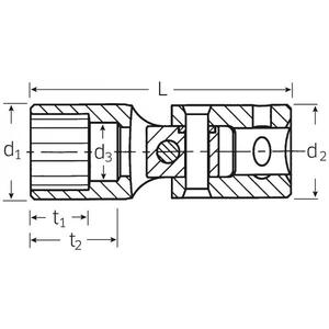 ประแจบล็อกยืดหยุ่น Stahlwille 1/4 นิ้ว UNIFLEX - Product Image 2