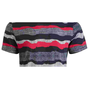 T-shirt da uomo American Rag a righe ondulate testurizzate in maglia, nera, taglia M, con stampa alla moda e motivo animato - Product Image 2