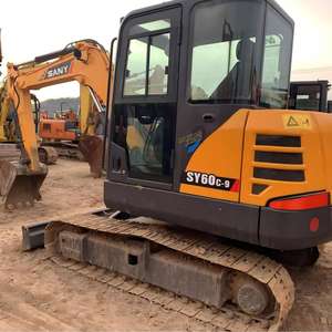รถขุดไฮดรอลิกขนาดเล็ก SANY SY60C 6 ตัน รุ่นปี 2023 ความจุบุ้งกี๋ 0.65 ลูกบาศก์เมตร มือสอง สต็อกโรงงาน อะไหล่เครื่องยนต์หลัก - Product Image 1