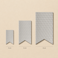 Étiquettes personnalisées en métal platine mat en forme de marque-page pour flacons de parfum, autocollant en aluminium gaufré effet écailles de poisson