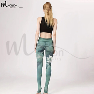 Wholesale Rate Premium Quality OEM ODM Service Sublimation Printed Stretch Soft Mesh Fabric Fitness Wear Leggings <b>Tights</b> <b>Women</b> - Product Image 6