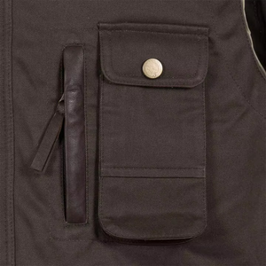 Chaleco sin Mangas de Cuero Genuino para Hombre, Talla Grande, Transpirable, Ropa Exterior para Motocicleta de Invierno, Personalizable - Product Image 4