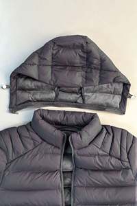 แจ็กเก็ตขนเป็ดคอปกตั้งสำหรับผู้ชายสไตล์ลำลองสำหรับฤดูหนาวเนื้อผ้าทอและออกแบบโลโก้ด้านหน้า - Product Image 4