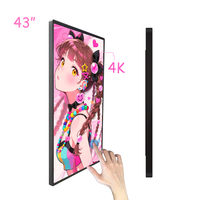 Écran tactile LCD 43 pouces 4K à cadre ultra-fin pour affichage publicitaire
